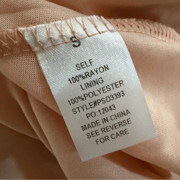 BOHME Size Small Dusty Pink Embroidered Feminine Tiered Ruffle Maxi Dress Spring - Picture 10 of 11